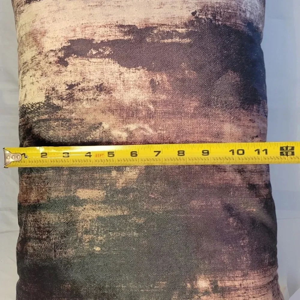 2ct Set CALDEIRA Decorative Throw Pillows Black Brown Marble 18x12 UK Luxury